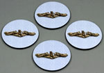 Submarine Gold Dolphin Insignia Coasters